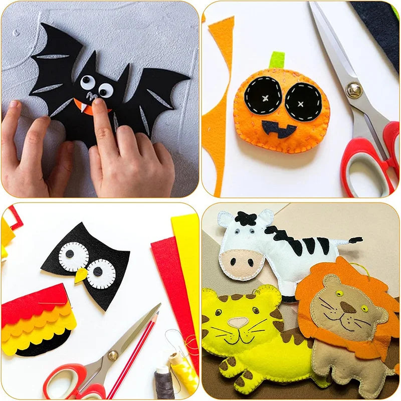 10Pcs Soft Felt Fabric Sheet Set DIY Solid Color Craft Fabric Sheet Textile Fabrics Felt Fabric Sheet  for Sewing and DIY Crafts