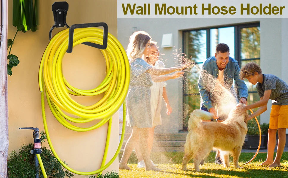 1/2pcs Garden Hose Bracket-hose Hanger Wall Mount,heavy Duty Water Pipe Holder for Yard Outdoor/indoor,metal Durable Hose Hooks,