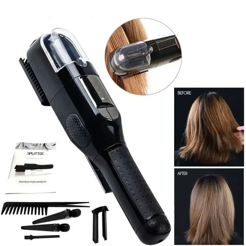 Professional Split Ends Hair Trimmer – Cordless Automatic Dry Damaged Hair Cutter for Women