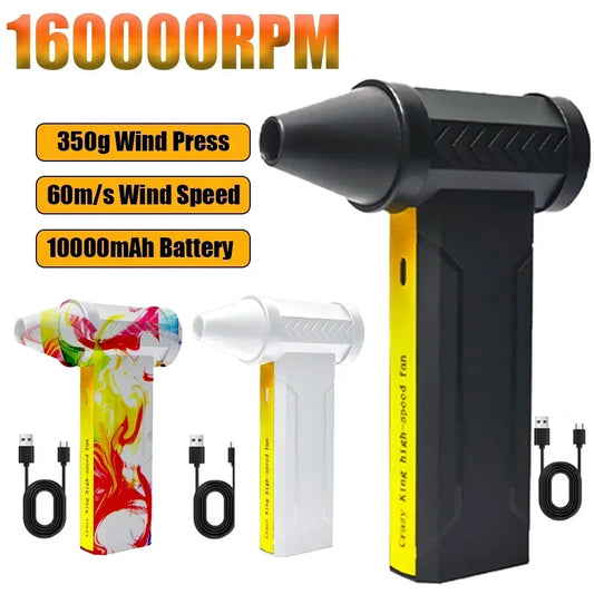 2026 New Electric Air Duster, 160000RPM Brushless Motor High-Speed Turbo Violent Fan USB Rechargeable Powerful Dust Blower