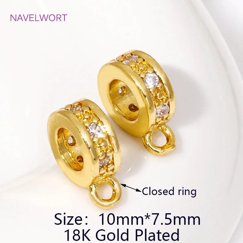 18K Gold Plated Hinged Necklace Enhancer,For Jewelry Making Supplies Pendant Bail Clasps Connector Fastener DIY Accessories