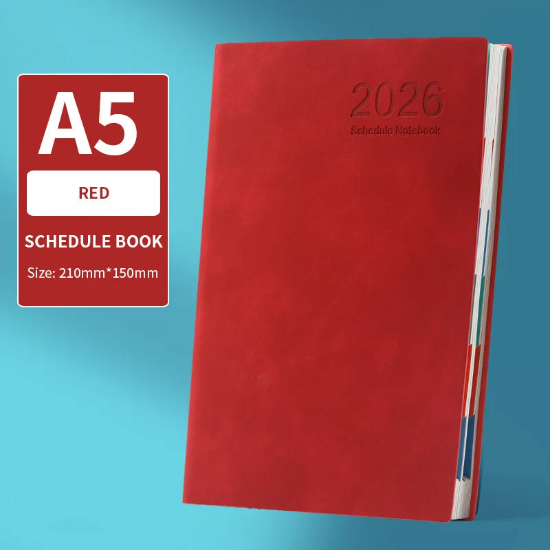 2026 A5 Daily Planner Notebook, 365 Days English Schedule Book, Productivity Journal For Work, Study And Time Management