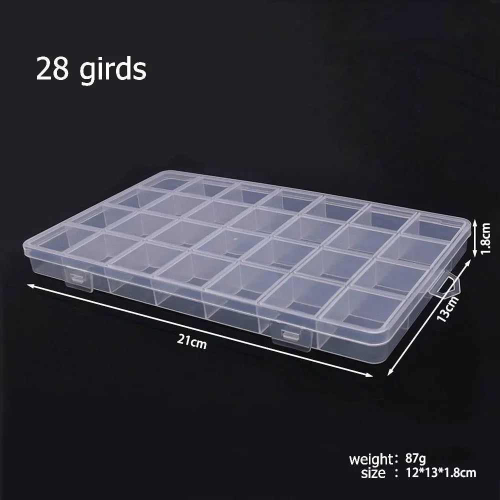 6–32 Compartment Plastic Storage Organizer Box for Beads, Jewelry & Craft Supplies