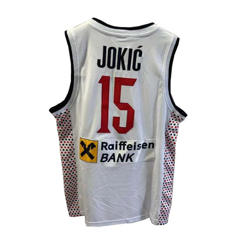 Basketball jerseys 2024 Srbija 15 Jokic jersey Sewing embroidery Cheap High Quality Outdoor sportswear navy blue White fashion