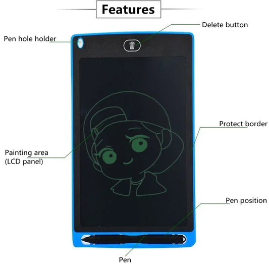 Electronic Drawing Board LCD Screen 8.5 Inch Writing Tablet Digital Graphic Drawing Tablets Electronic Handwriting Pad Board+Pen