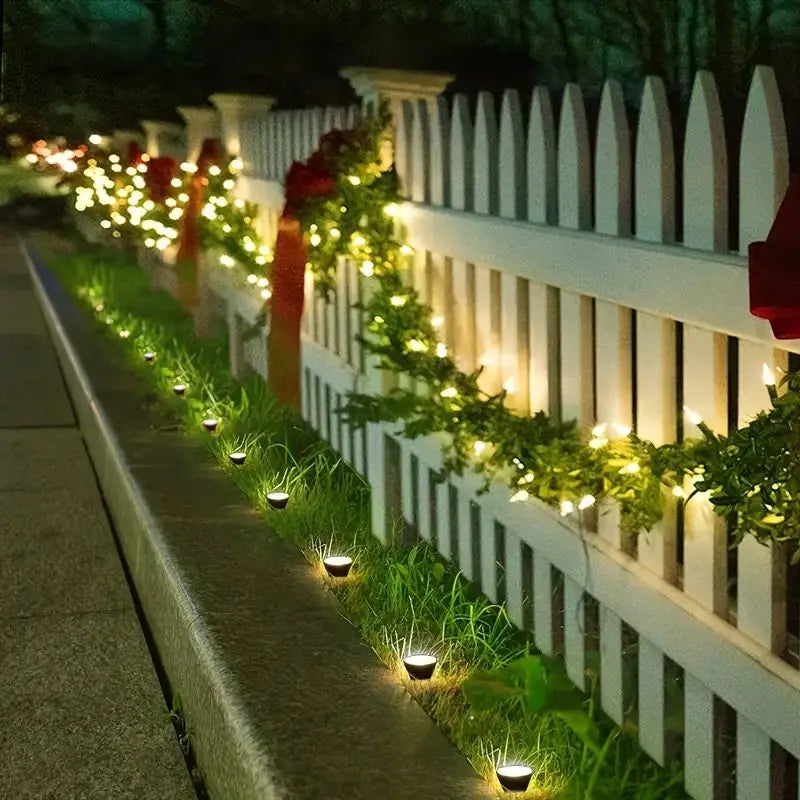1 Set (Contains 10 Pieces) New Solar Lawn Lights, Led Solar Spotlights, Garden Lights, Set Includes Ten Outdoor Lights, Suitable for Courtyard, Walkway, Terrace, Car Track Decoration, Solar Lawn Lights Set