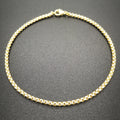 Ankel Bracelets 18K Gold Solid Stainless Steel Anklets For Women Barefoot Sandals ROLO Chain 9/10/11 Inches Waterproof Jewelry
