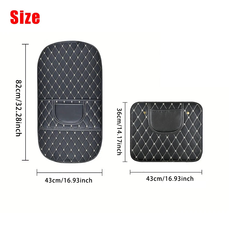 Kcimo PU Leather Car Anti-Kick Mats Auto Seat Back Protector Cover For Children Car Back Seat Anti-Dirty Pad Car  Accessories
