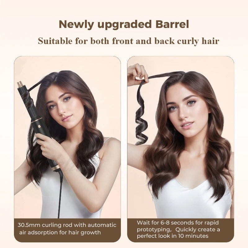 Hot Air Brush Styler - 5-in-1 1000W Ionic