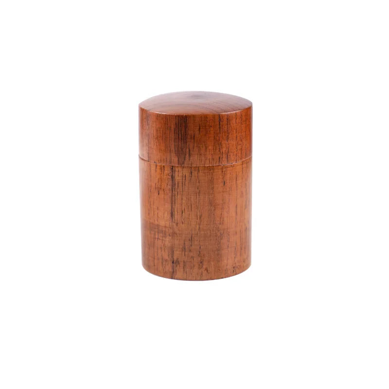 Tea can solid wood handmade box travel portable moisture-proof double-layer sealed Pu'er tea storage tank