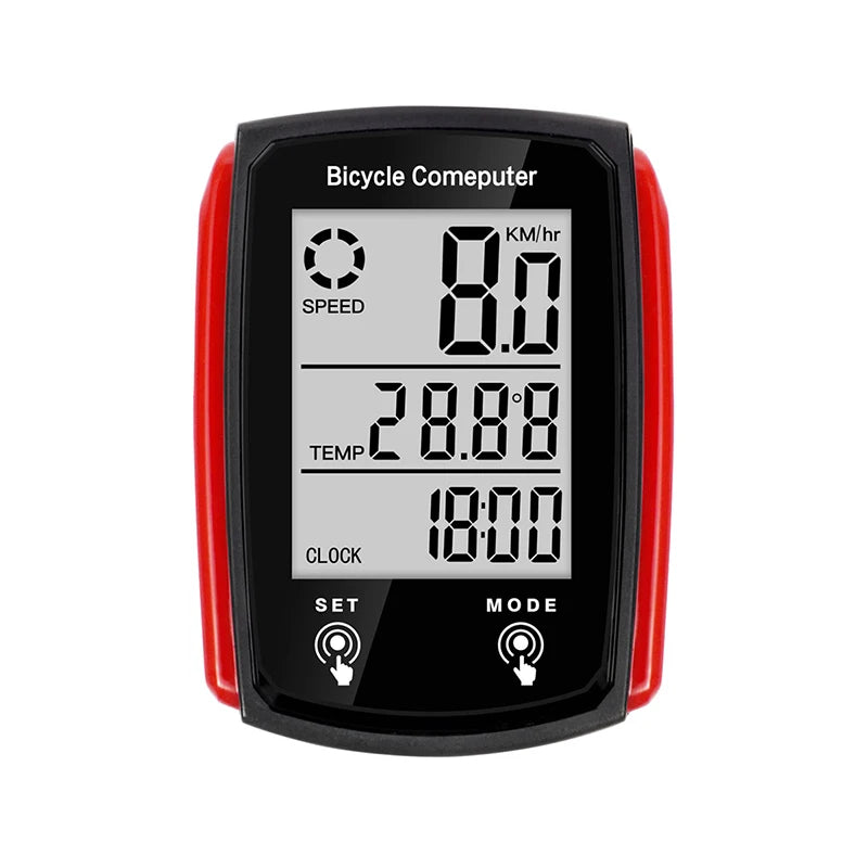 Bicycle Computer, Odometer, LCD Display, Cable Cycling Speedometer, Mountain Bike Speedometer, Bicycle Accessories