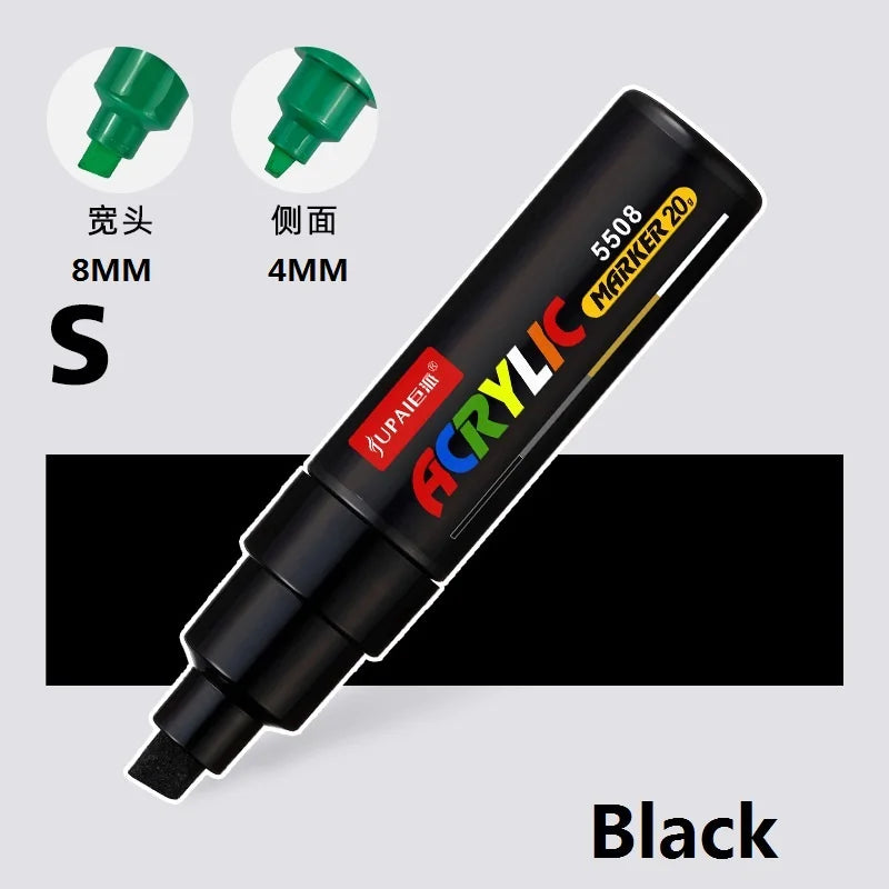 15 Colors Larger Capacity Acrylic Marker Pens,Ultra Wide Head 15MM/8MM Graffiti,Painting,Drawing,advertising posters Art Supplie