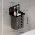 Wall Mounted Drainage Storage Rack Holder Wall-mounted Storage Box For Bathroom Toiletries Kitchen Office Hanging Bracket