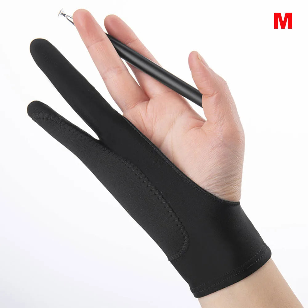 1PC Two-Finger Hand Painting Gloves Oil Painting Art Supplies Anti-touch Tablet Digital Board Screen Touch Drawing Anti-fouling