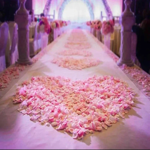 1000Pcs Artificial Fake Rose Petals Colorful Simulation Silk Rose Petal For Valentines Day Wedding Party Romantic Decoration