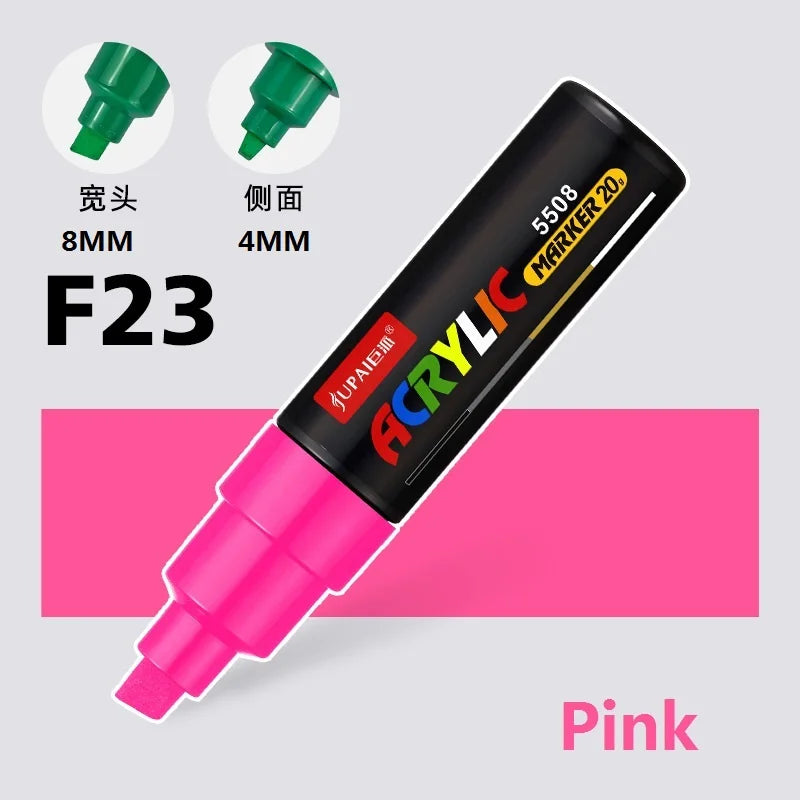 15 Colors Larger Capacity Acrylic Marker Pens,Ultra Wide Head 15MM/8MM Graffiti,Painting,Drawing,advertising posters Art Supplie