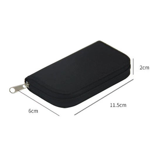 Memory Card Collect Bag SD Card Carrying Case Holder Wallet with 22 Slots for CF/SD/Micro SD/SDHC/MS/DS Card Bag Game Camera SD