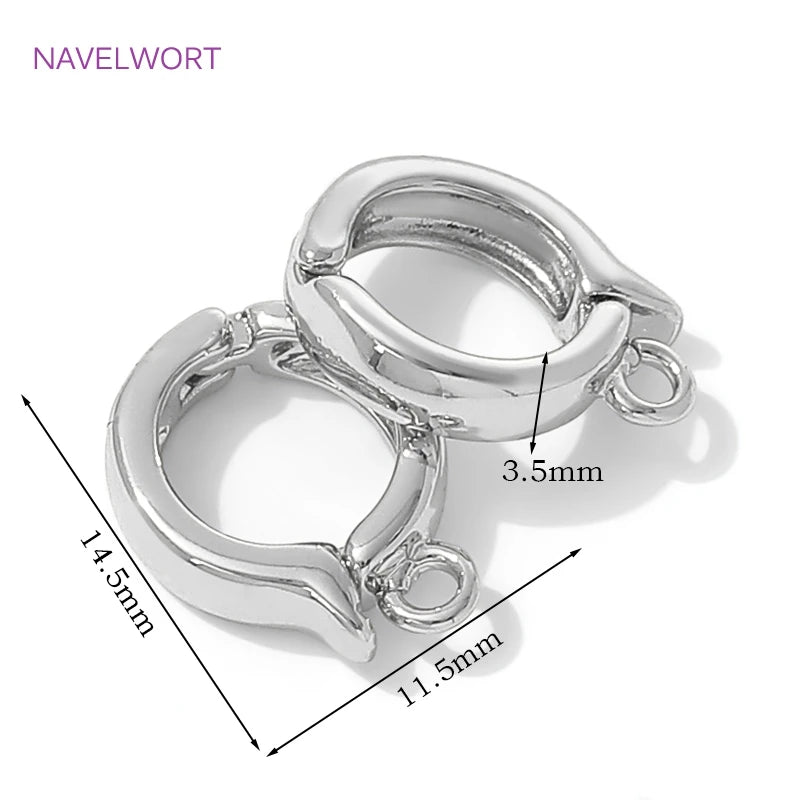 18K Gold Plated Hinged Necklace Enhancer,For Jewelry Making Supplies Pendant Bail Clasps Connector Fastener DIY Accessories