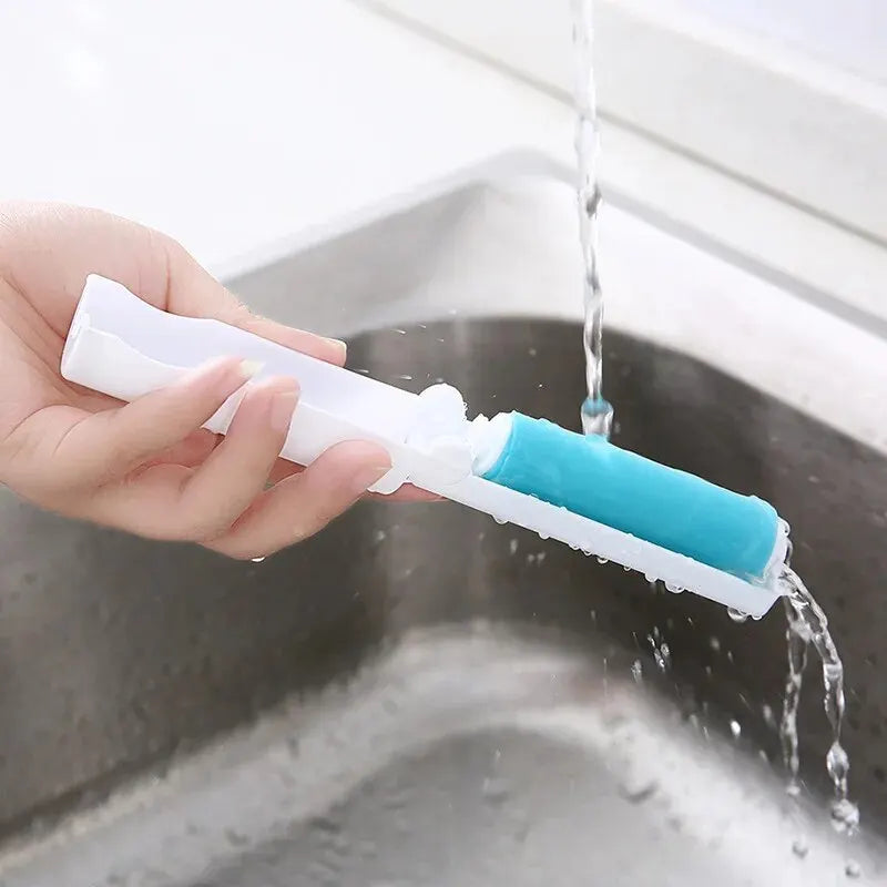 Foldable Washable Hair Collector Clothes Hair Remover Hair Removal Brush Sticky Hair Roller Rolling Brush Lint Roller Dust Colle