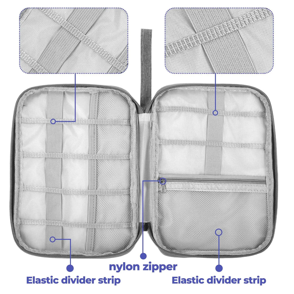 Portable Cable Storage Bag Electronics Cord Organizer Travel Case Multifunctional Digital Accessories Pouch Cable Organizer Bag