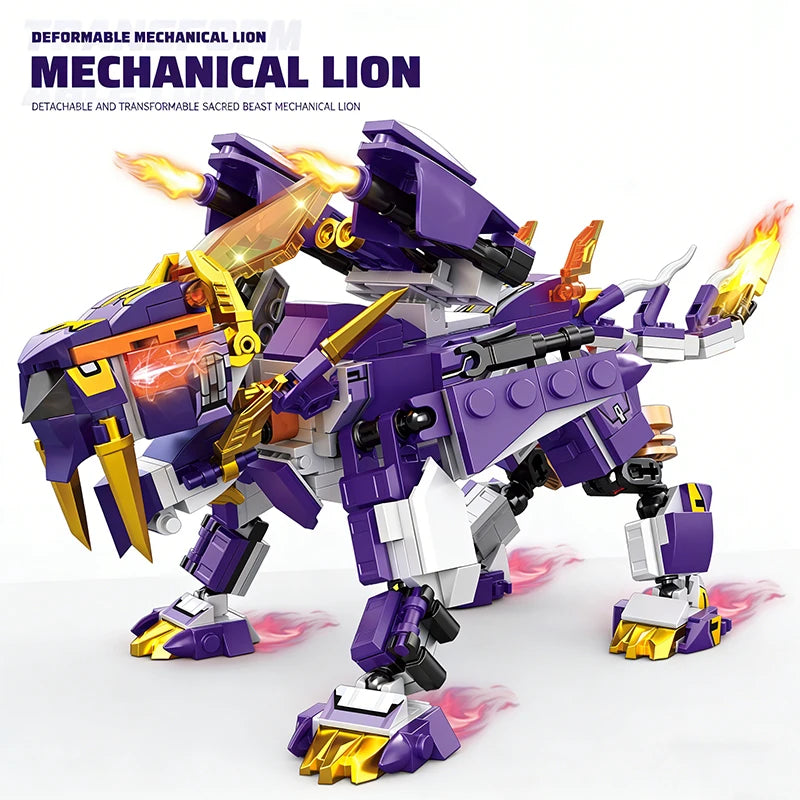 Mech Building Blocks Set 12IN1 Transformable Robot Building Blocks DIY Assembly Toys for Boys Children Christmas Holiday Gift