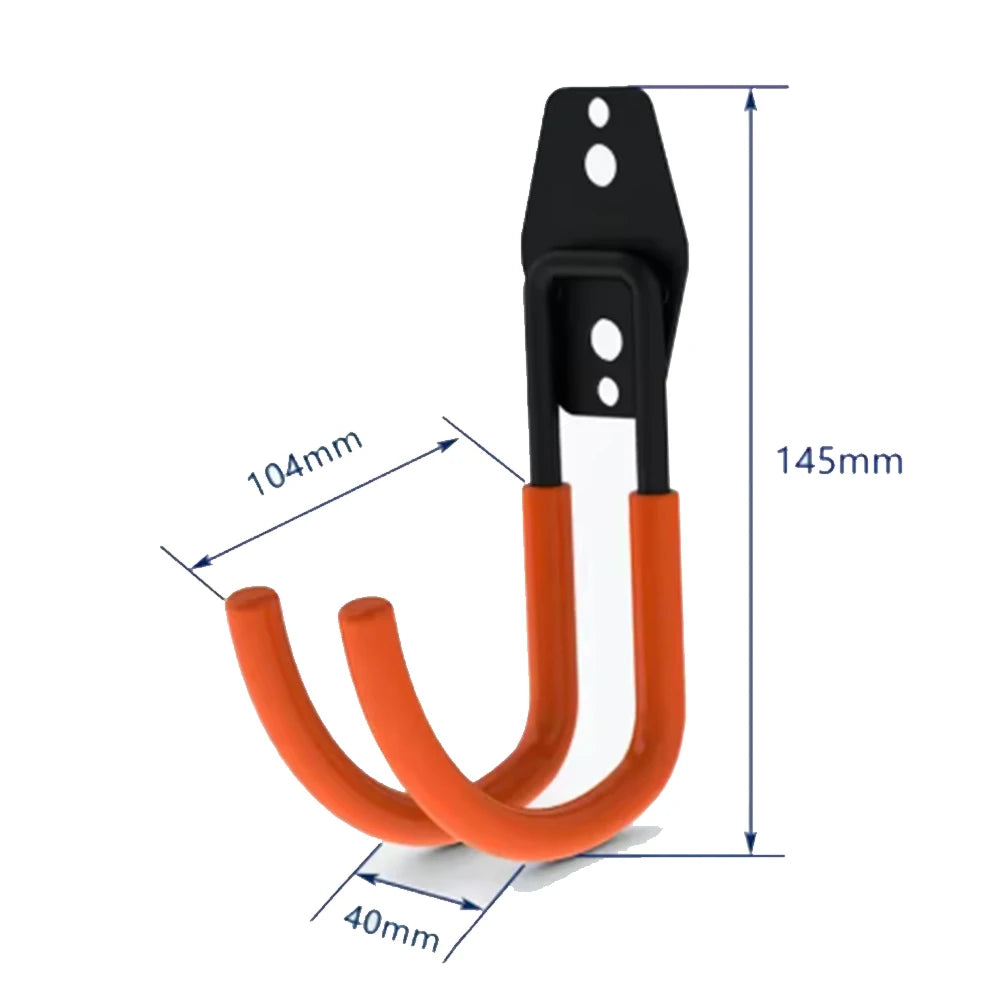 Heavy Duty Metal Hook Garage Organizer Wall Mount Bicycle Hanger Hooks Wall Mount Anti-slip Storage Hook For Ladders Garden Tool