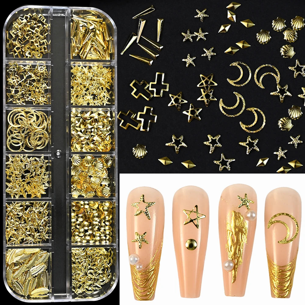 Nail Art Rhinestones Kit 2400pcs Nail Gems Ab Flatback Rhinestones Gems Stones with Storage Organizer for Design Bright Holiday