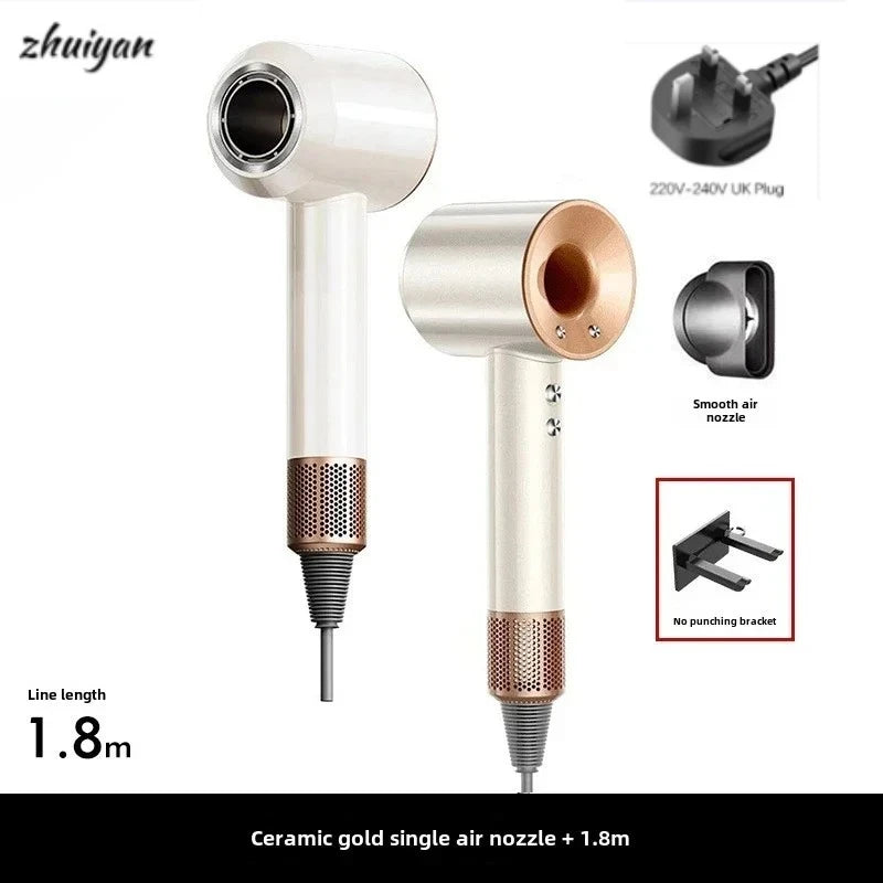 2026 Wall-Mounted Leafless Hair Dryer – Negative Ion, Salon-Grade, Home & Travel