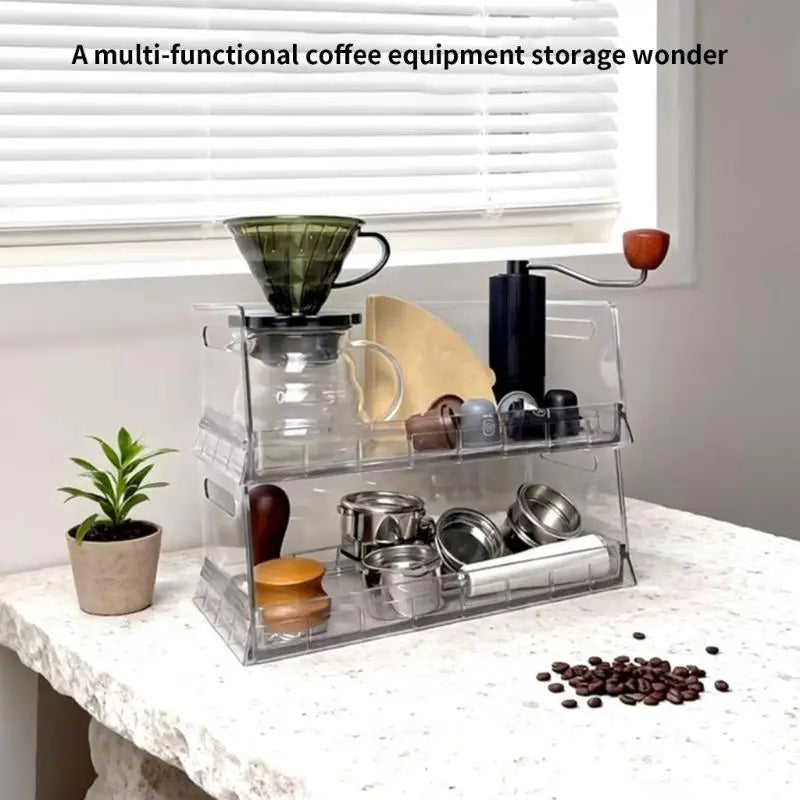 E8BD Transparent Coffee Pods Display Rack Stackable Designs Space Efficient Organiser For Pods Storage Solution