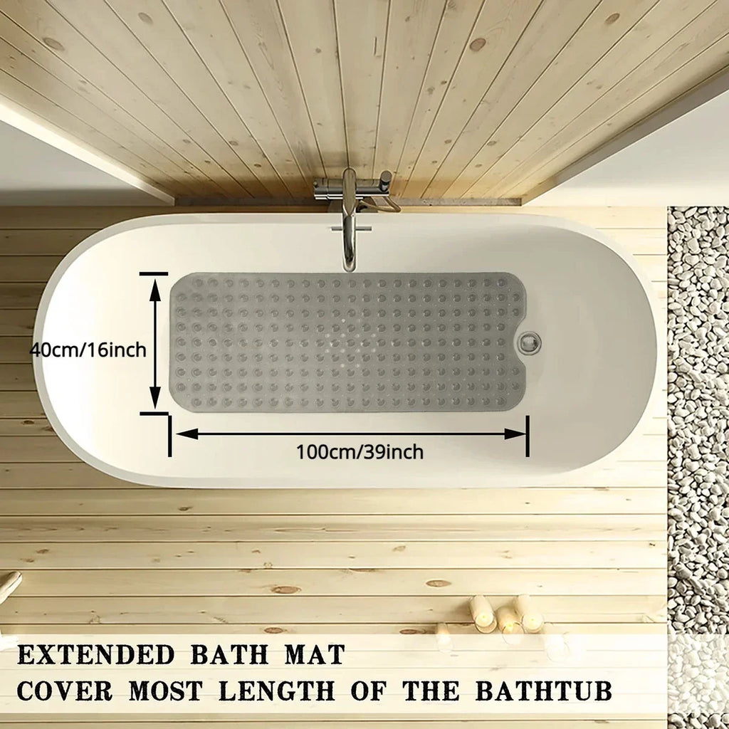 Bath Mat Large Non Slip Bathtub & Shower Mat Extra Long 40x100cm Bathroom Mats for Tub Nonslip Antislip Bathmats Tapetes De Baño