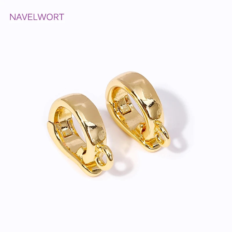 18K Gold Plated Hinged Necklace Enhancer,For Jewelry Making Supplies Pendant Bail Clasps Connector Fastener DIY Accessories