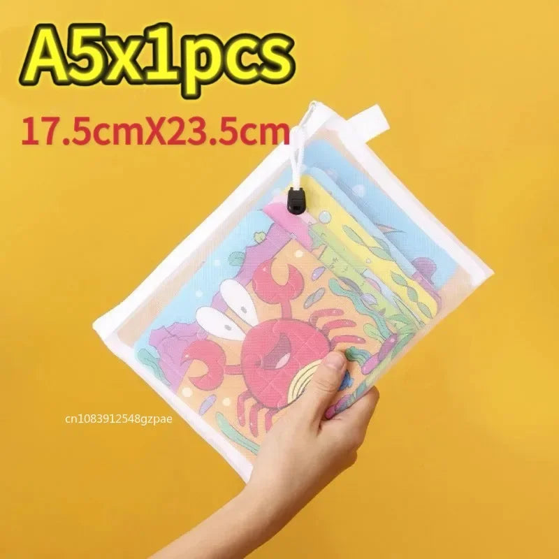 1/3/6PCS Storage Bag Mesh ZipperToy Building Block Puzzle Sub-package Children Particle Zipper Transparent Finishing Storage