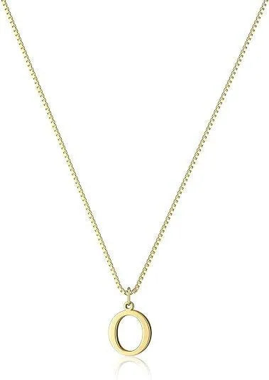 A-Z Initial Necklace 18K Gold Plated Necklace Cute Letter Stainless Steel Necklace for Women