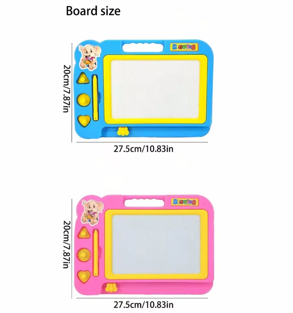 Mini Magnetic Drawing Board Erasable Colorful Writing Pad with One Pen Painting Graffiti Art Educational Preschool Tool Kids Toy