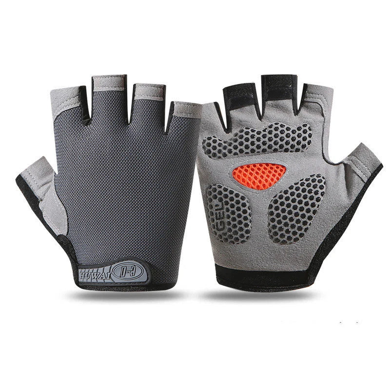 Outdoor Sports Gym Fitness Breathable Non Slip Men's and Women's Half Fingered Gloves Summer Fishing Bicycle Fingerless Gloves