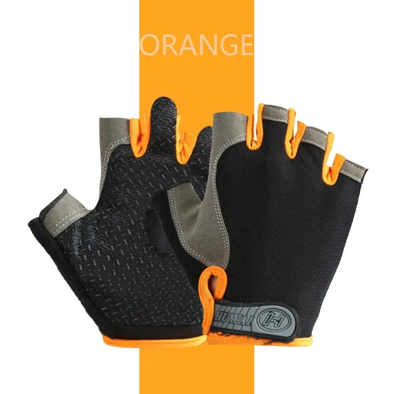 Outdoor Sports Gym Fitness Breathable Non Slip Men's and Women's Half Fingered Gloves Summer Fishing Bicycle Fingerless Gloves