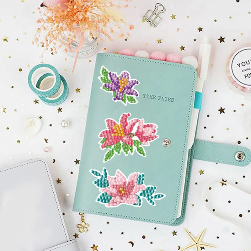 Diamond Painting Art Kit for Kids Boy Girl Easy to DIY Creative Butterfly Floral Diamond Art Sticker Craft by Numbers Embroidery