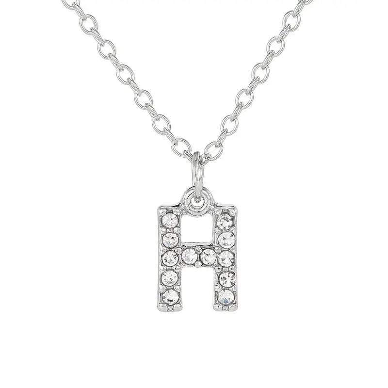 Fashion Shining A-Z Letter Pendant Charm Necklace 26 Initial Alphabet Name Clavicle Chain Party Jewelry Gift