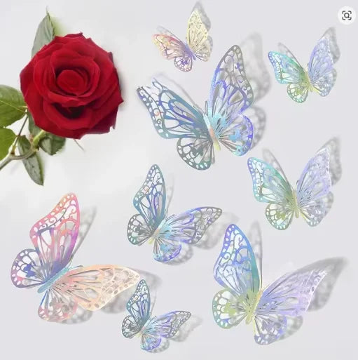 48pcs/4set 3D Butterfly Wall Decor 4 Styles 3 Sizes,Butterfly Decorations for Butterfly Birthday Party Cake Room Decoration 2026
