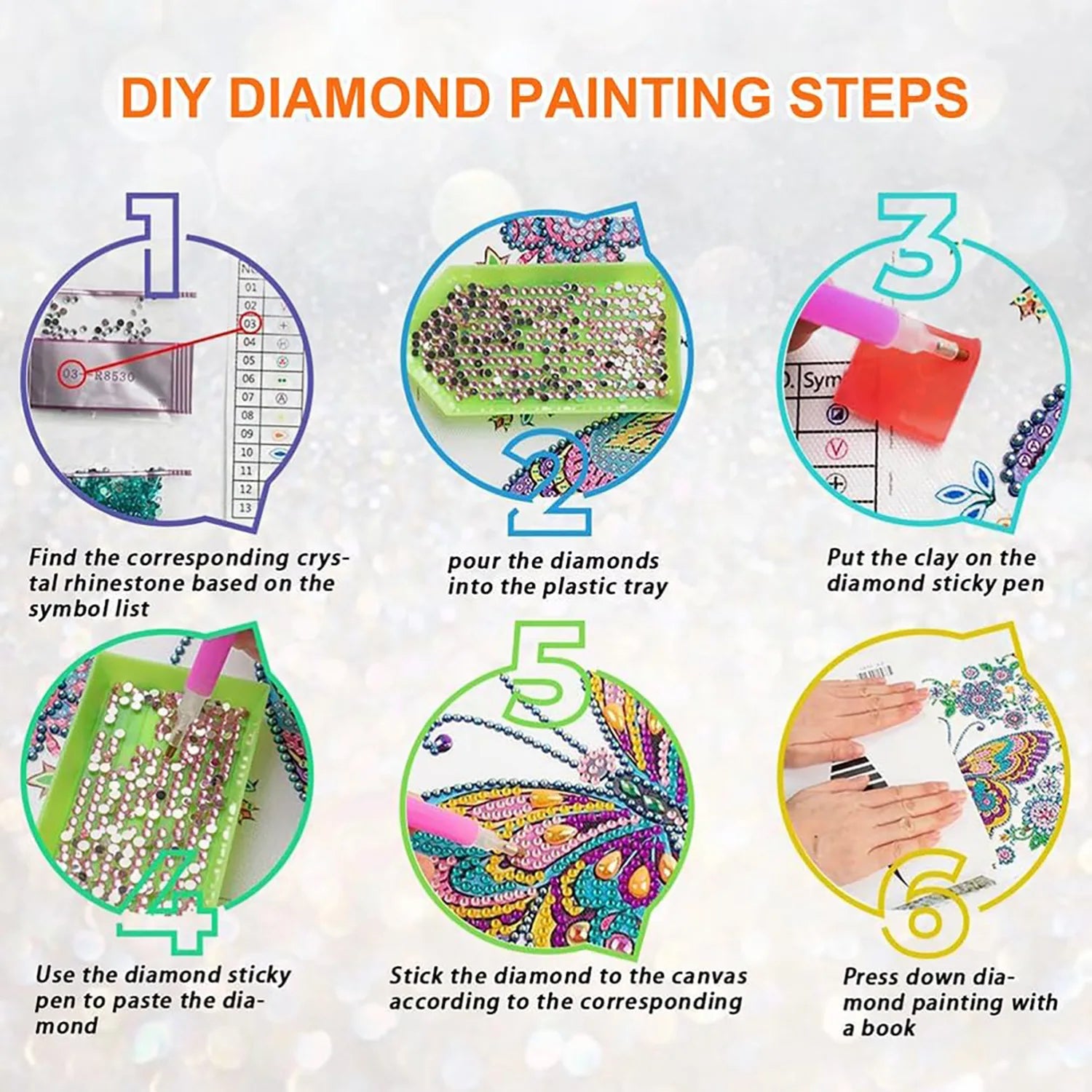 Diamond Painting Kits for Adults,Butterfly Special Shape Diamond Art for Beginners,Diamond Art Painting for Home Decoration Gift