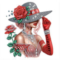Diamond Art Painting Kits for Adults,DIY Elegant lady Special Shape Diamond Art Kits for Beginners for Home Wall Decoration Gift