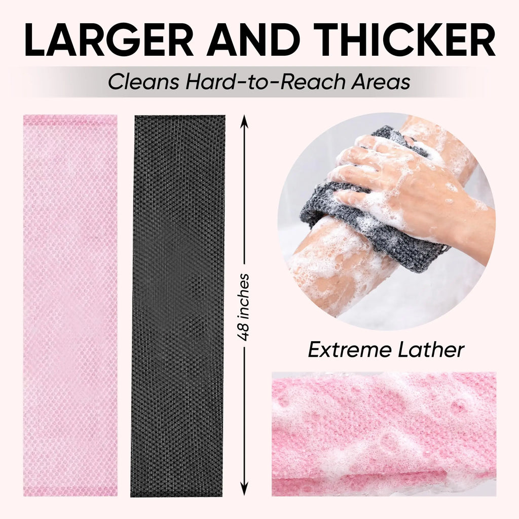 1PCS Quick-drying Exfoliating Shower Towel Deep Cleansing Scrub Wash Cloth Body Shower Gentle Exfoliation Removes for Men Woman
