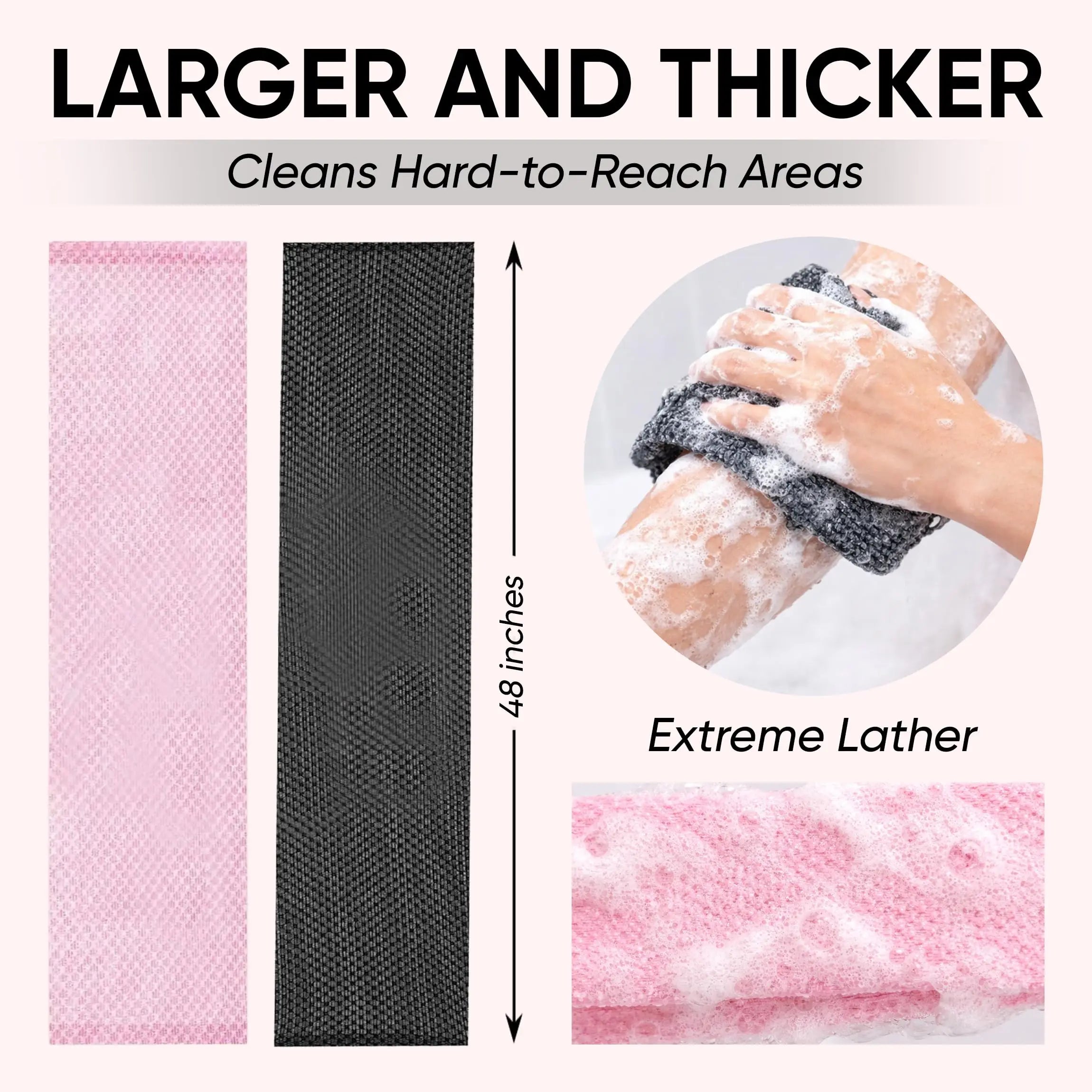 1PCS Quick-drying Exfoliating Shower Towel Deep Cleansing Scrub Wash Cloth Body Shower Gentle Exfoliation Removes for Men Woman
