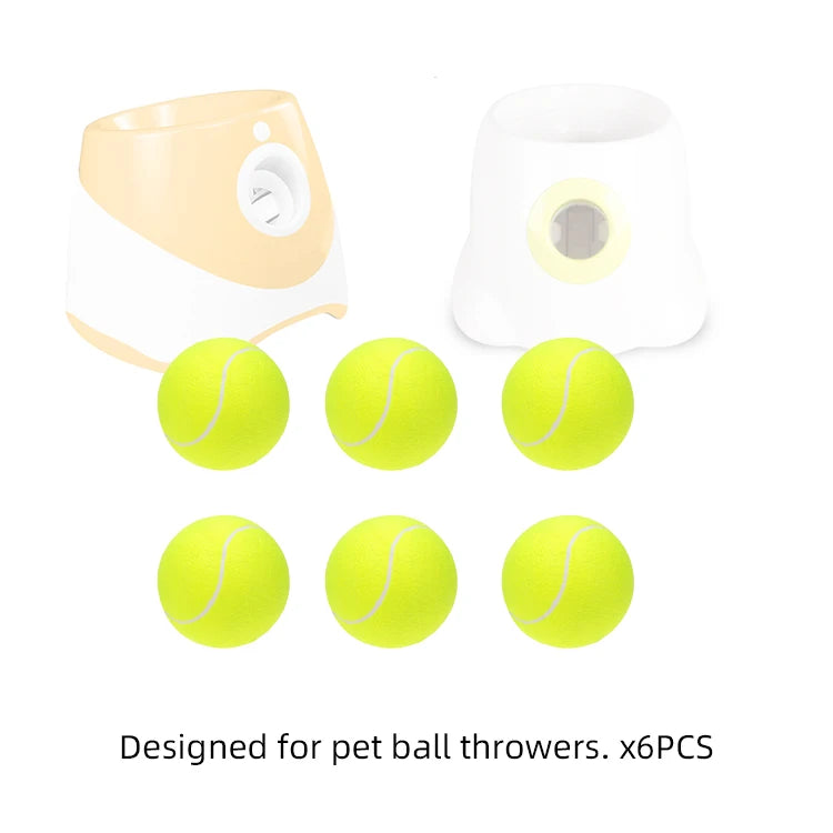 6 PCS Tennis Launcher Special 5cm Ball DogElastic Professional Tennis Throw MachinePortable Toy Only The Ball No Machine