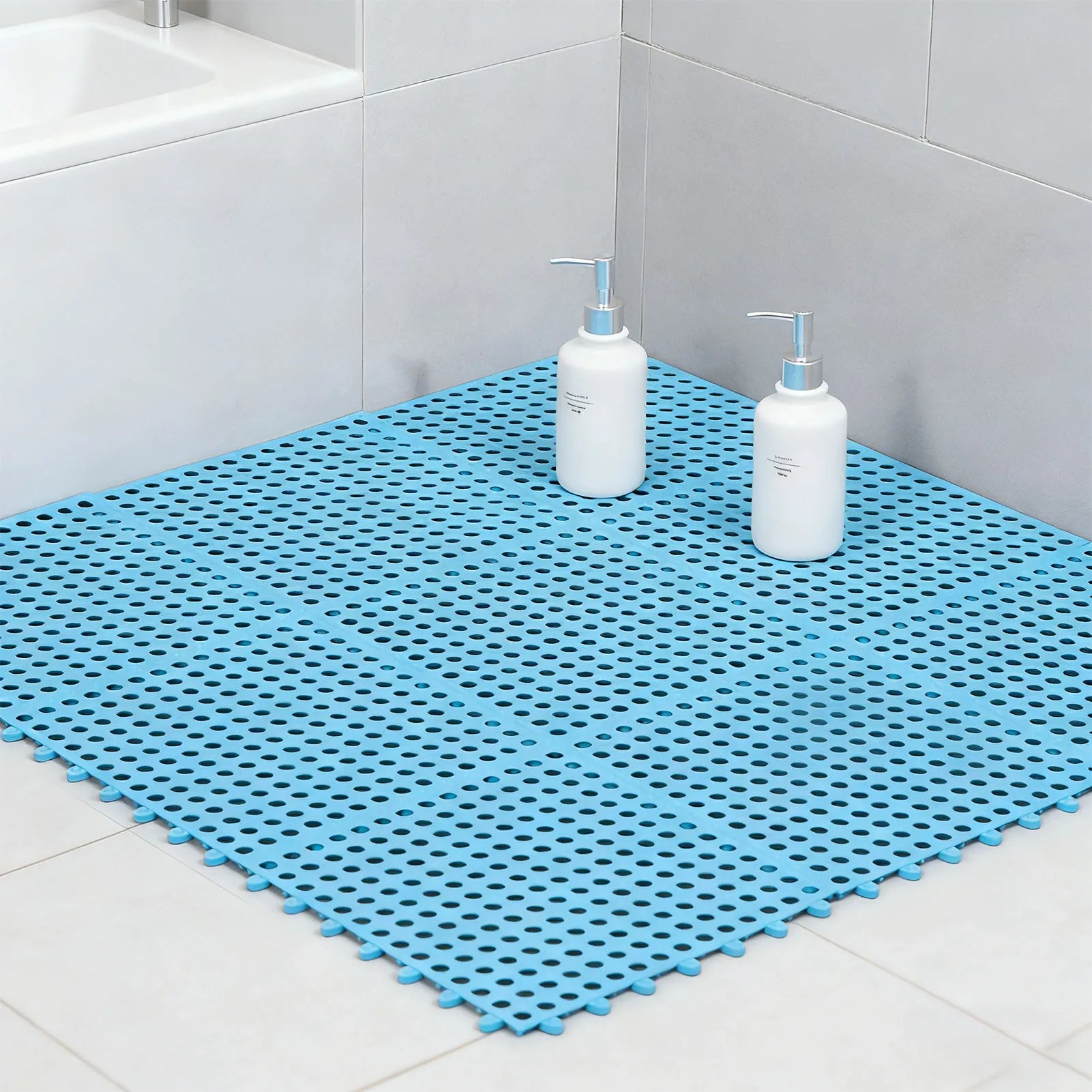 Bathroom Mat 30 X 30cm Prevent Slipping Spliced Comfortable Indoor Bath Mat for Bathrooms Kitchens Residences Household Products