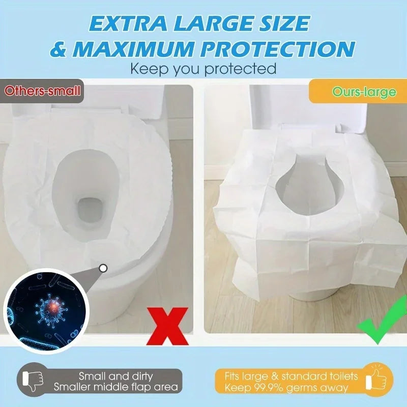 Disposable Toilet Seat Cover Portable Travel Camping Hotel Bathroom Toilet Mat Pads Degradable Soluble Water Toilet Covers Paper