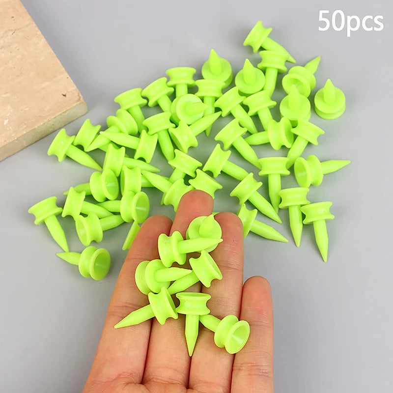 50 Pièces/Paquet Tees De Golf Professionnelles 25MM 0.98' Château Vert Golfeur Accessoire T-Shirts De Golf En Plastique Parfait