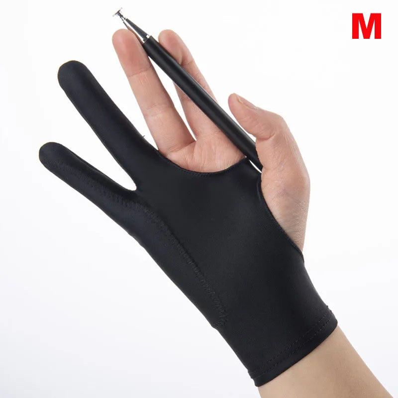 1PC Two-Finger Hand Painting Gloves Oil Painting Art Supplies Anti-touch Tablet Digital Board Screen Touch Drawing Anti-fouling