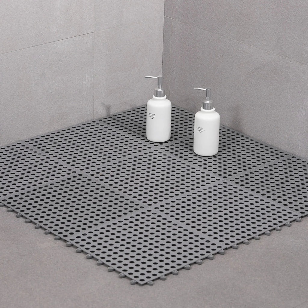 Bathroom Mat 30 X 30cm Prevent Slipping Spliced Comfortable Indoor Bath Mat for Bathrooms Kitchens Residences Household Products