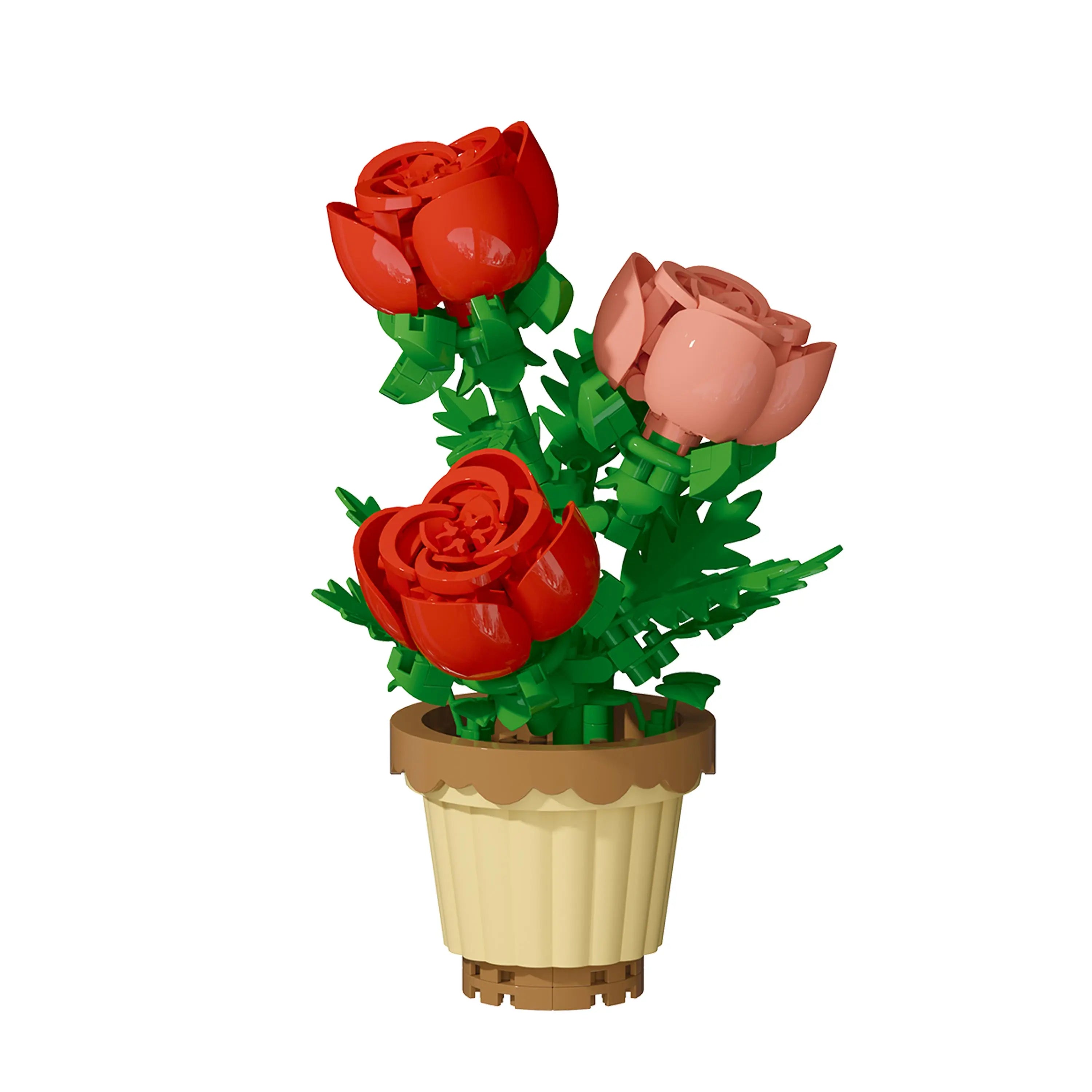 Cherry Bonsai Tree Building Blocks Set DIY Sakura Blossom Plants Bricks with Light Treehouse Model Romantic Gift for Girlfriend